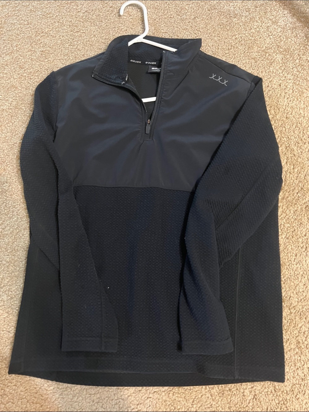 Bauer Black Quarter-Zip Performance Pullover
